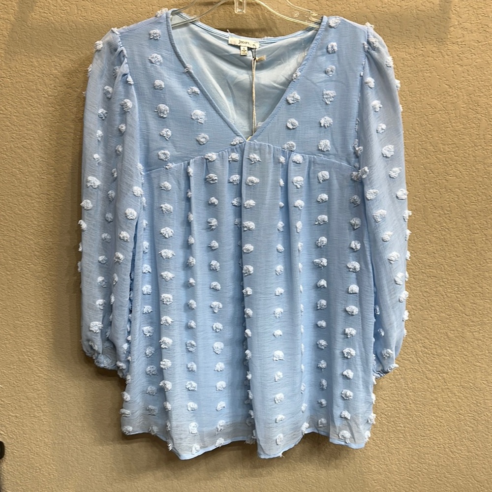 Jodifl baby blue blouse NWT size Small